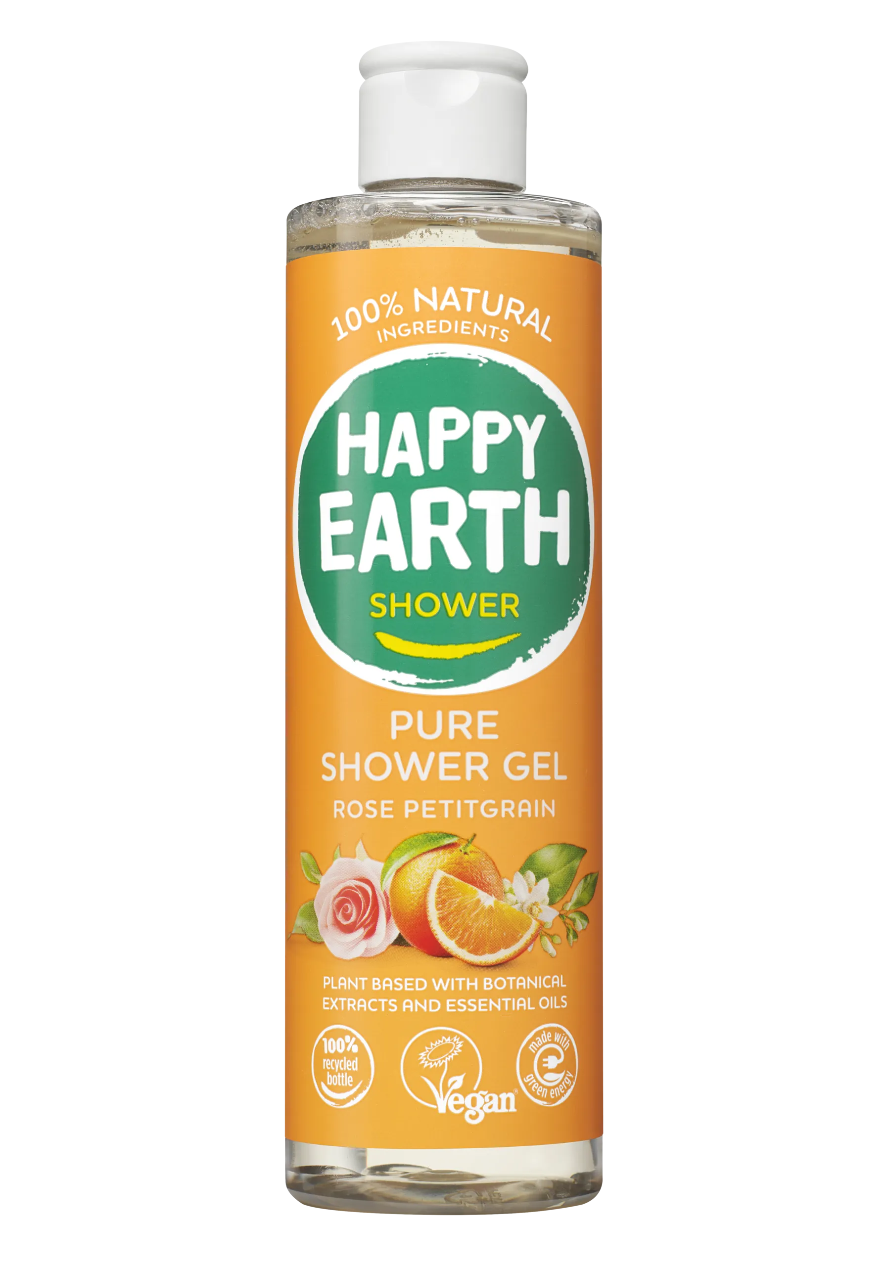 Happy Earth Pure showergel rose petitgrain (300 ml)
