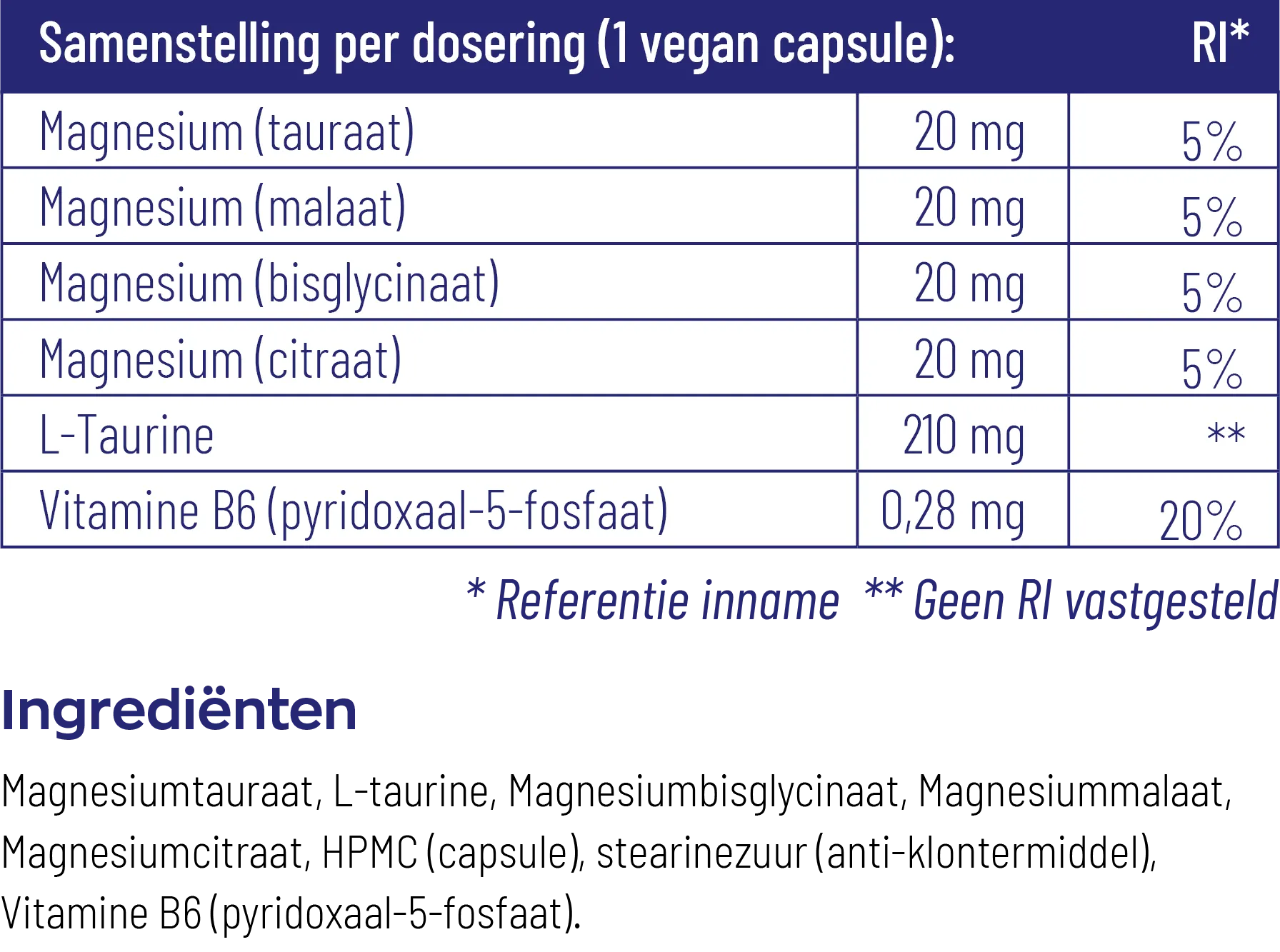 Vitakruid Magnesium Complex Tauraat Malaat Bisglycinaat (90 vega capsules) - image 3