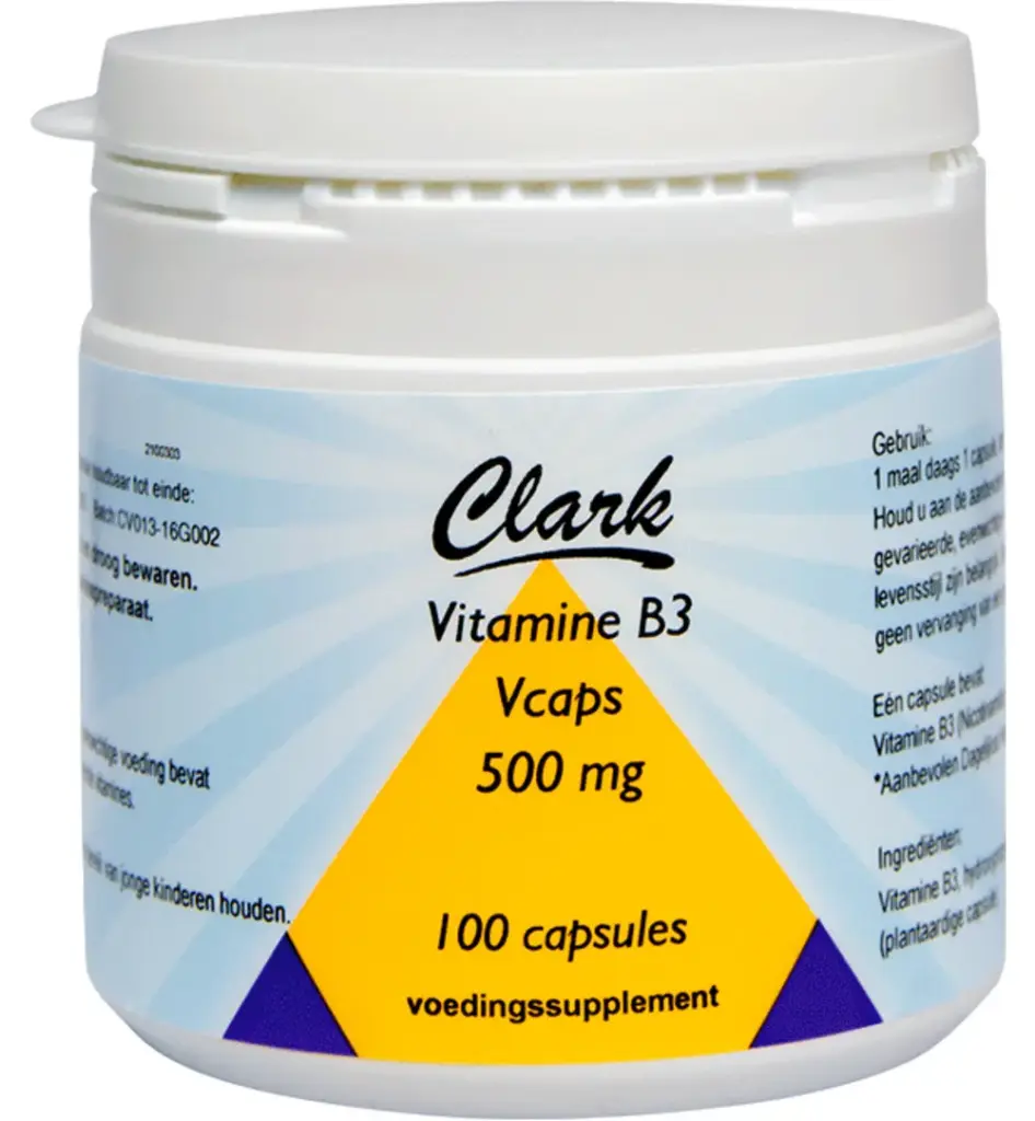 Clark Vitamine B3 nicotinamide 500mg (100 capsules)