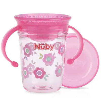 Nuby Wonder cup 240ml roze 6+ maanden (1 stuk)
