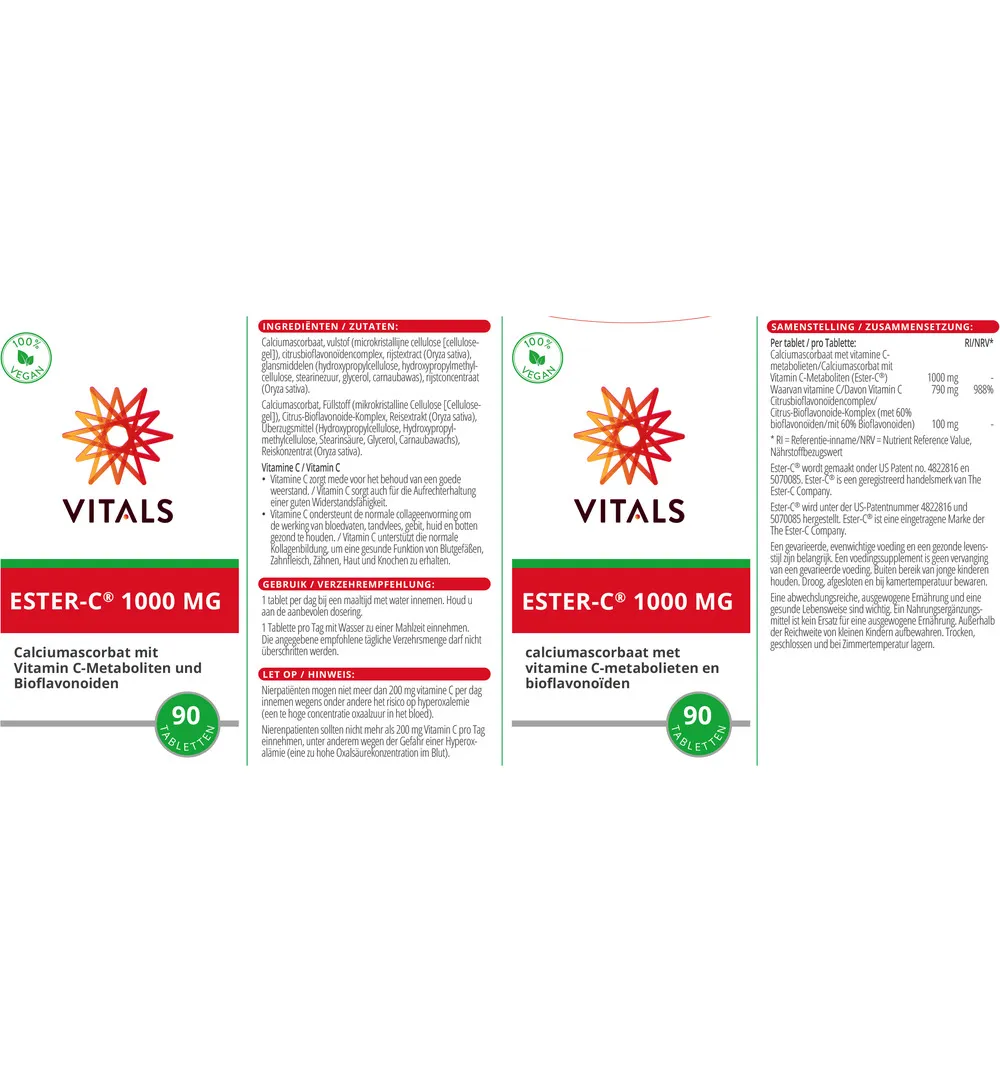 Vitals Ester C 1000 mg (90 tabletten) - image 3