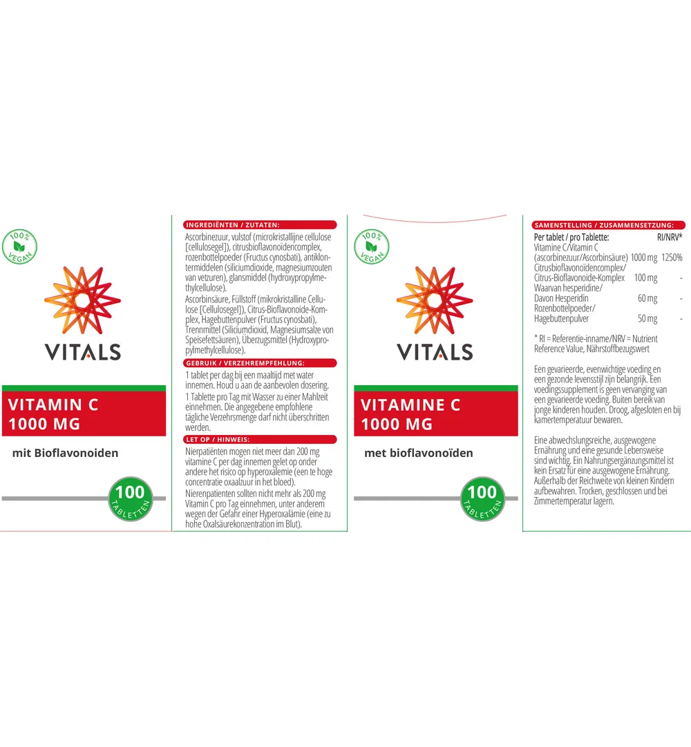 Vitals Vitamine C 1000 mg (100 tabletten) - image 3