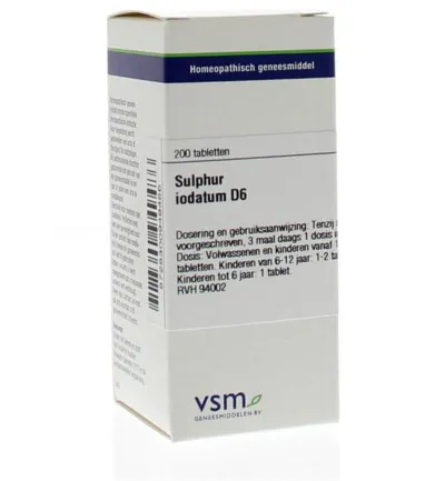 VSM Sulphur iodatum D6 (200 tabletten)
