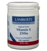 Lamberts Vitamine E 250IE natuurlijk (100 vega capsules)