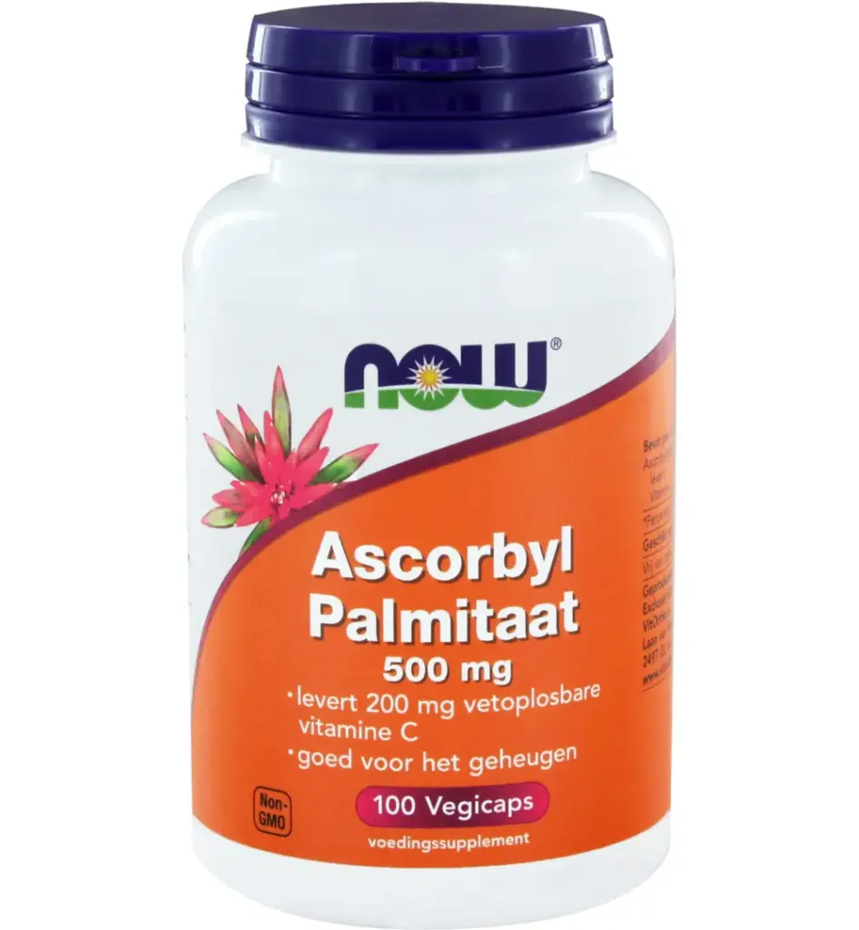 Now Ascorbyl palmitaat 500 mg (100 vega capsules)