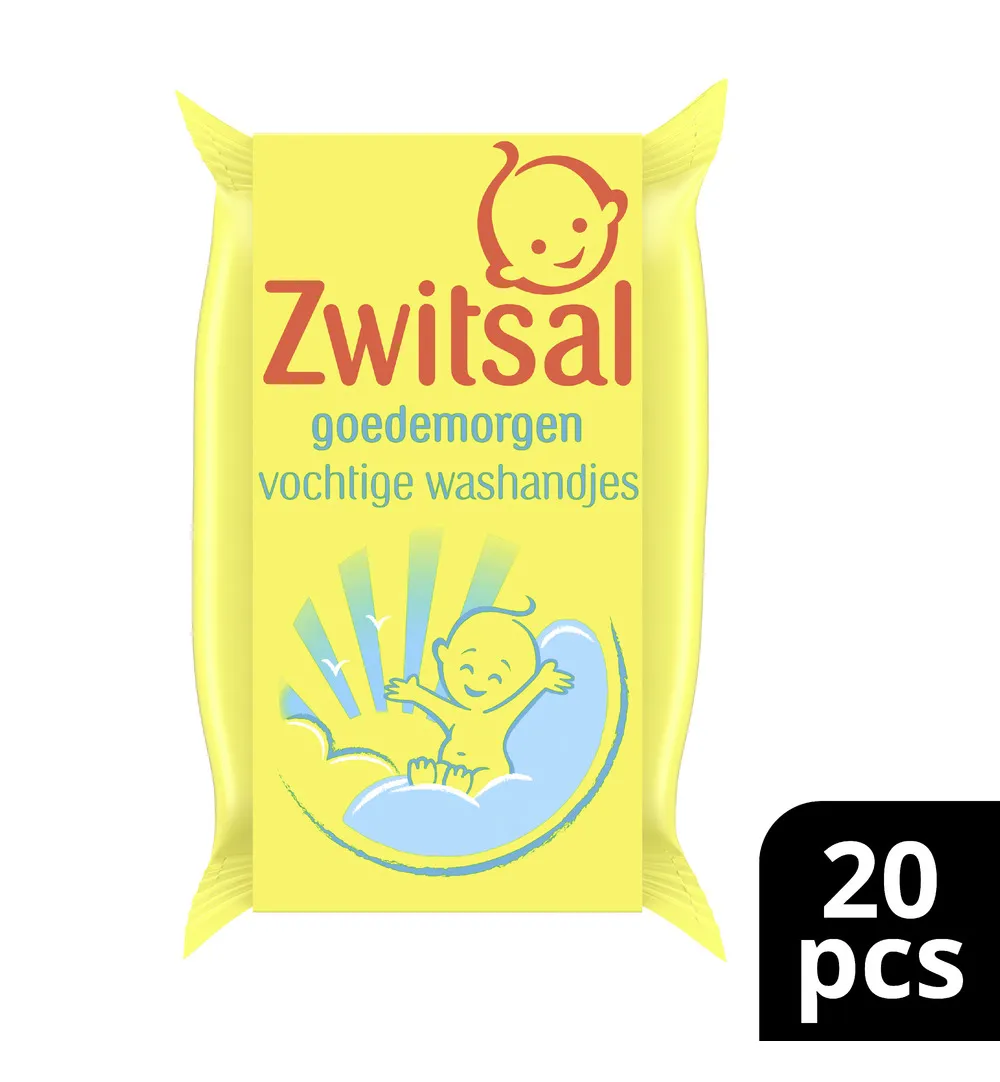 Zwitsal Goedemorgen vochtige washandjes (20 stuks)