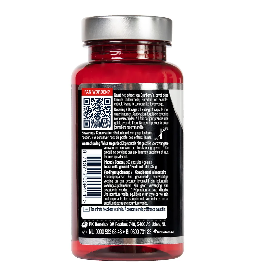 Lucovitaal Cranberry X-tra Lactobacillus (60 capsules) - image 3