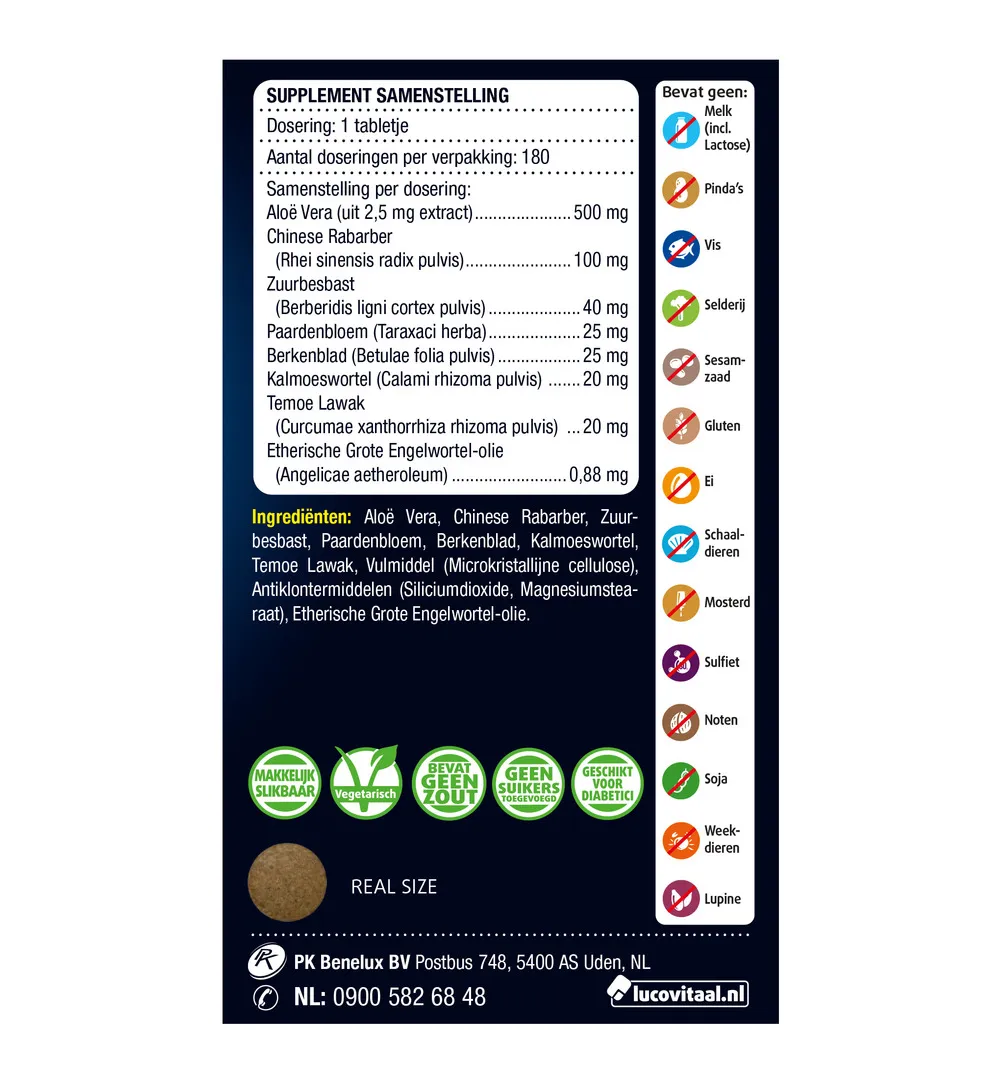 Lucovitaal Stoelgang Sennavrij (180 tabletten) - image 3