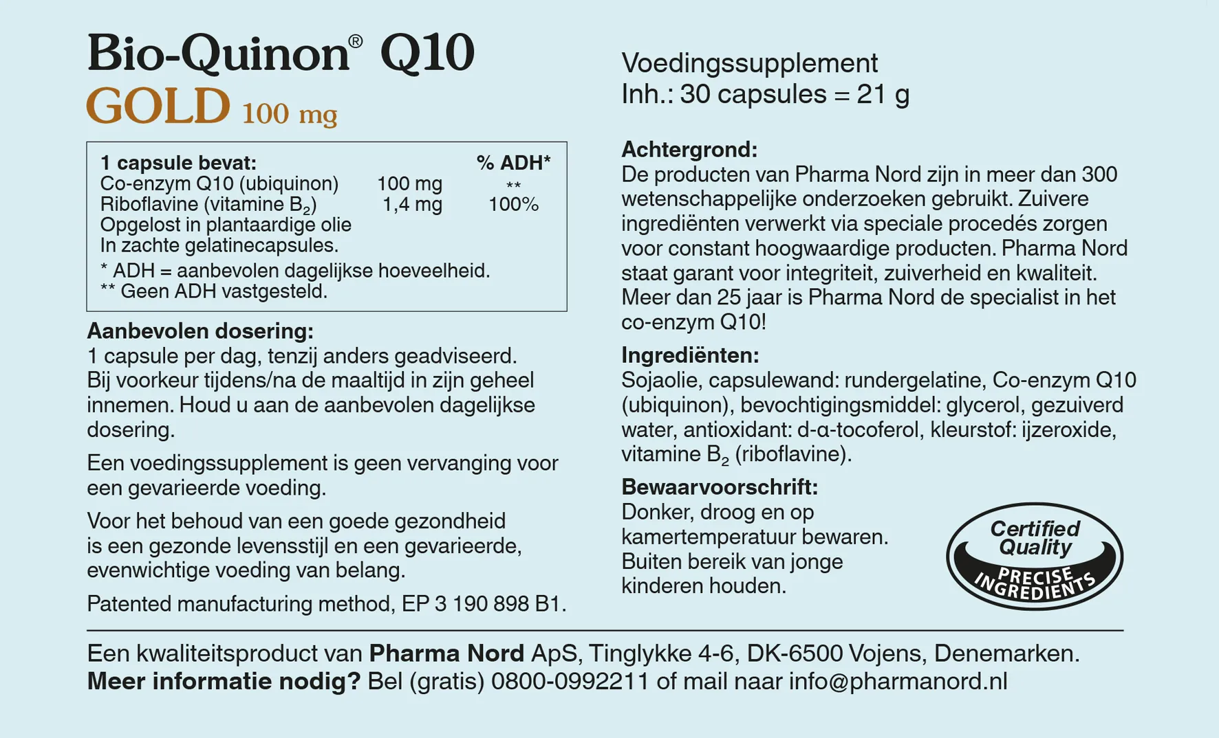 Pharma Nord Bio Quinon Q10 Gold 100mg (30 capsules)