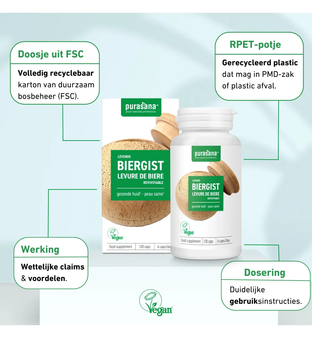 Purasana Levende Biergist/Levure De Biere Revivifiable (120 capsules) - image 8