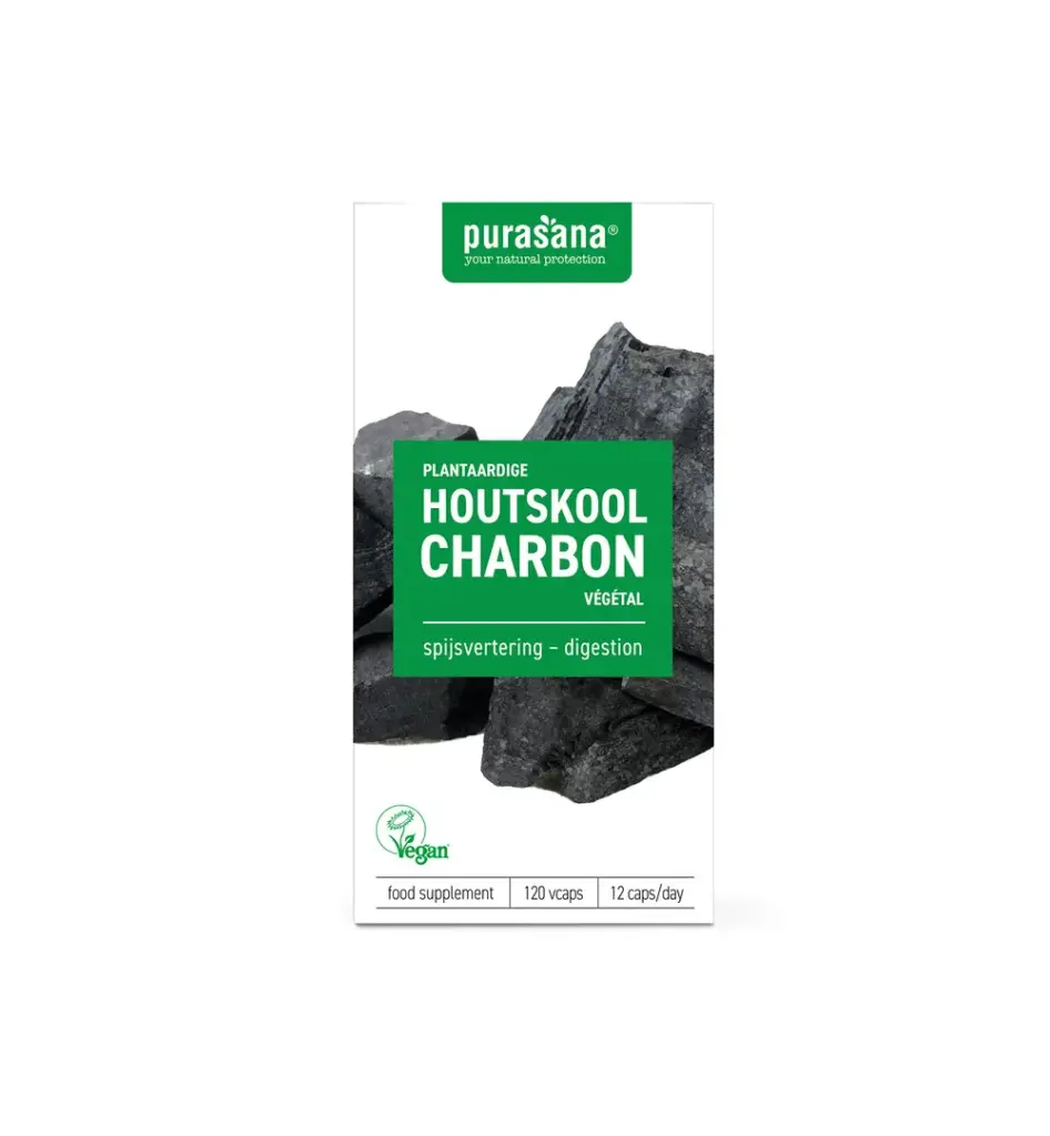 Purasana Plantaardige Houtskool/Charbon Vegetal Vegan (120 capsules)