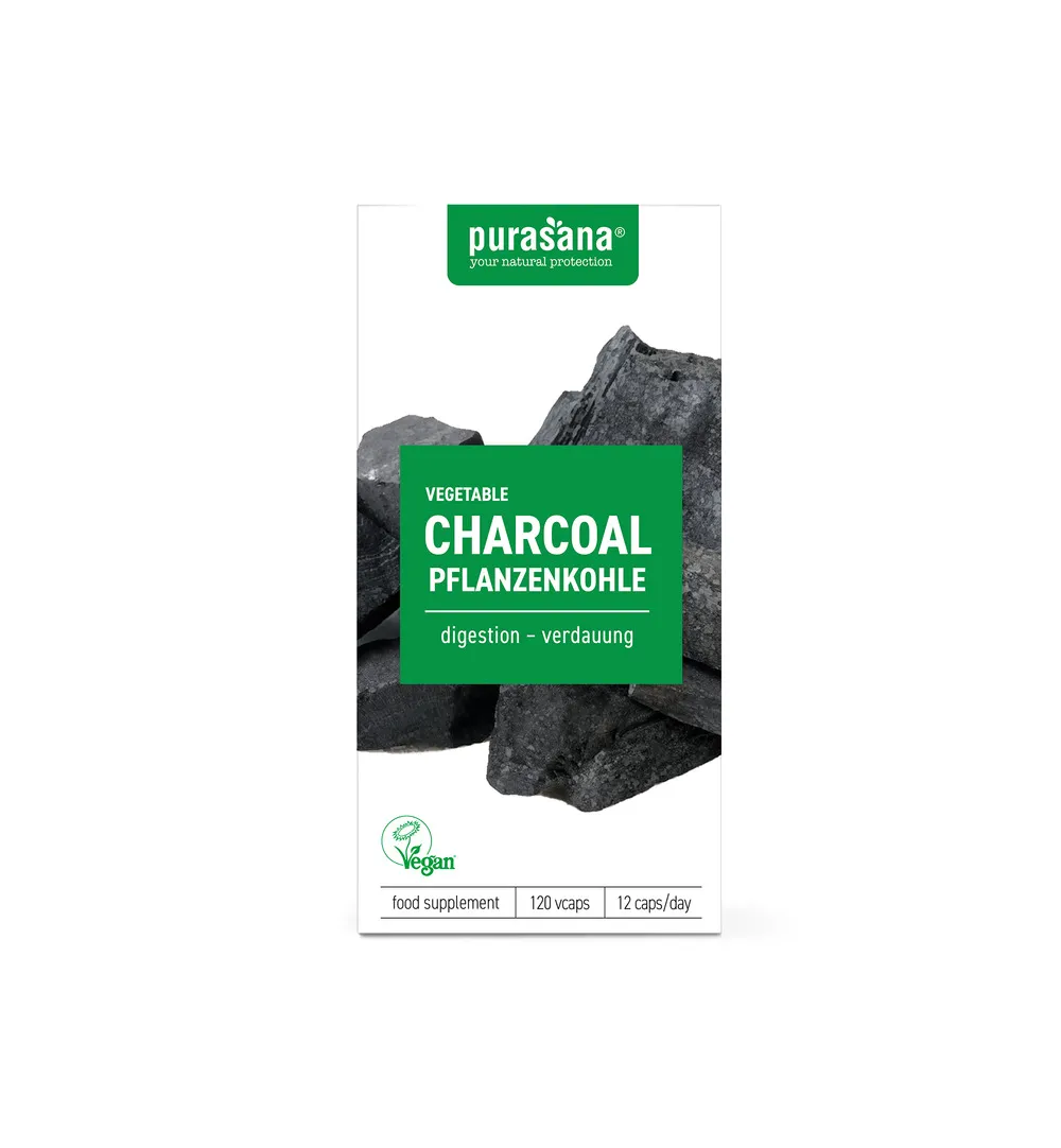 Purasana Plantaardige Houtskool/Charbon Vegetal Vegan (120 capsules)