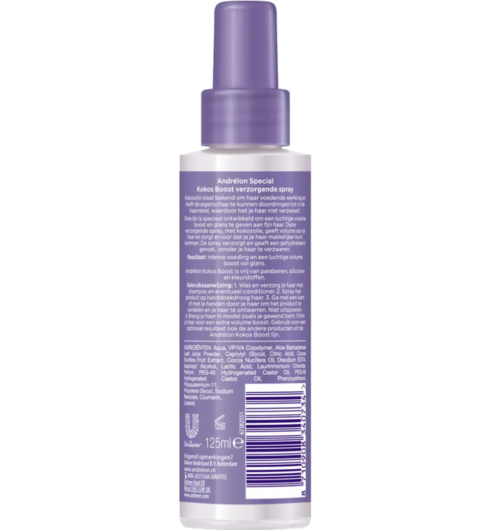 Andrelon Kokos Boost Verzorgende Spray (125 ml)