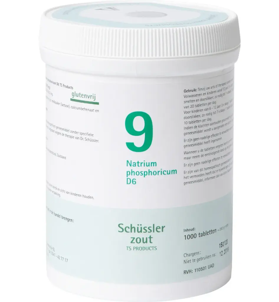 Pfluger Natrium Phosphoricum 9 D6 Schussler (1000 tabletten)