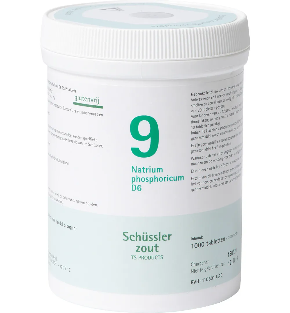 Pfluger Natrium Phosphoricum 9 D6 Schussler (1000 tabletten)