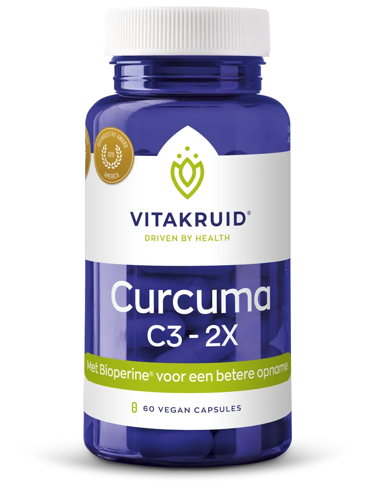 Vitakruid Curcuma C3-2X (95% Curcuminoïden) met Bioperine® (60 vega capsules)