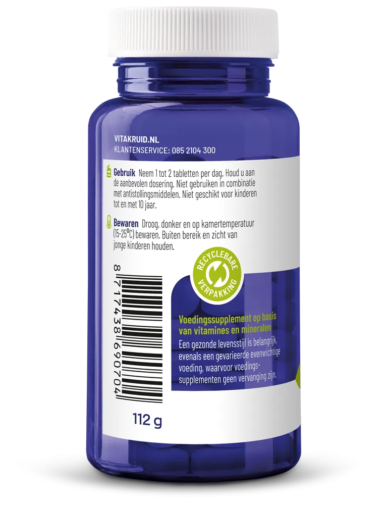 Vitakruid Osta K2 & D3 Algae met Calcium & Magnesium (90 tabletten)