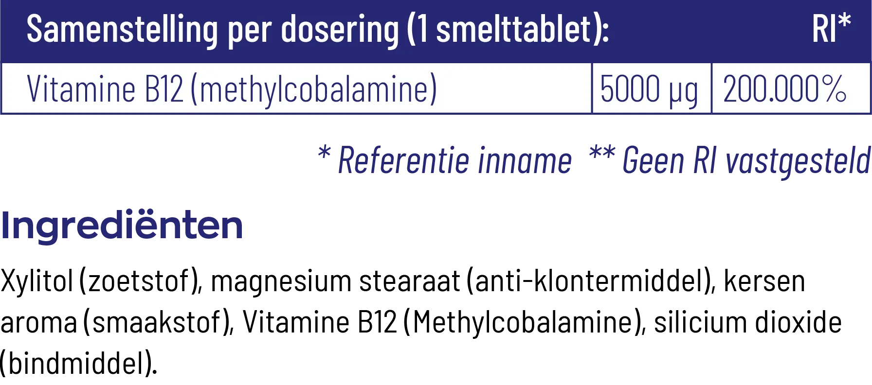 Vitakruid B12 5000 mcg Actief Methylcobalamine Vitamine (60 tabletten) - image 4