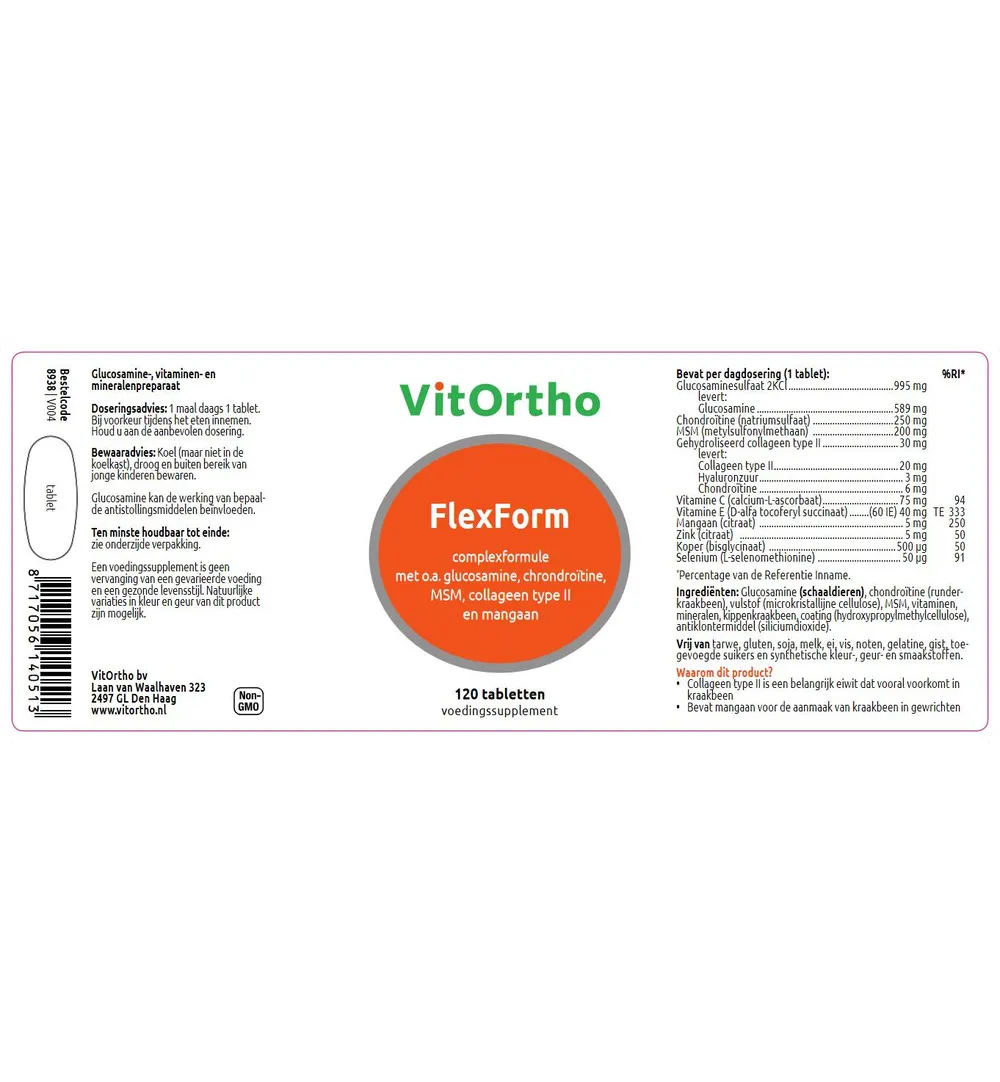 VitOrtho Flexform (120 tabletten)