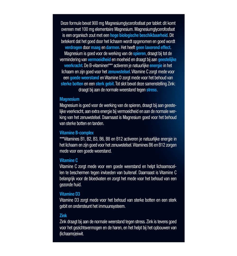 Lucovitaal Magnesium Spanning, Stress & Vermoeidheid (45 tabletten) - image 5