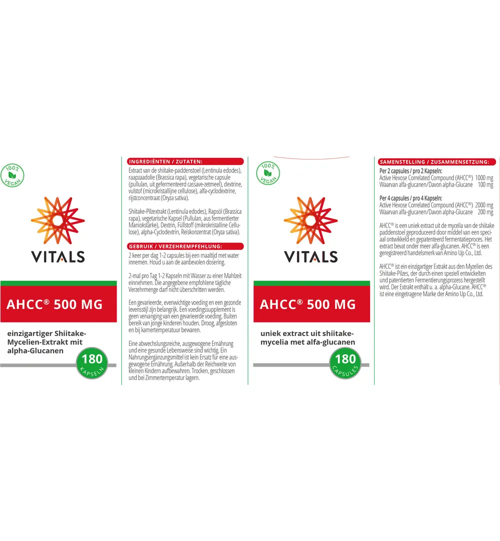 Vitals AHCC 500 mg (180 capsules) - image 3