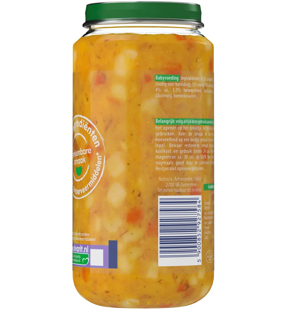 Olvarit Pompoen kip aardappel 15M12 (250 gr)