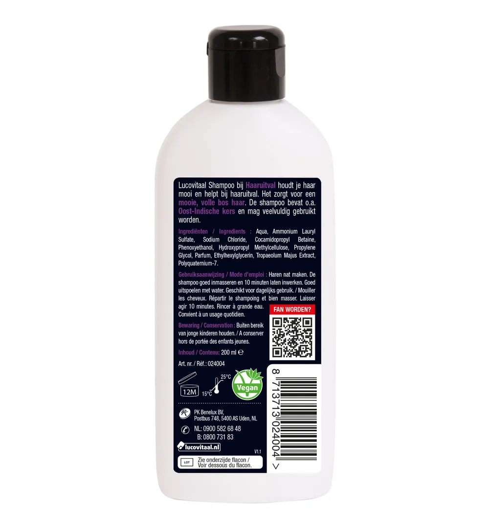 Lucovitaal Shampoo Bij Haaruitval (200 ml)