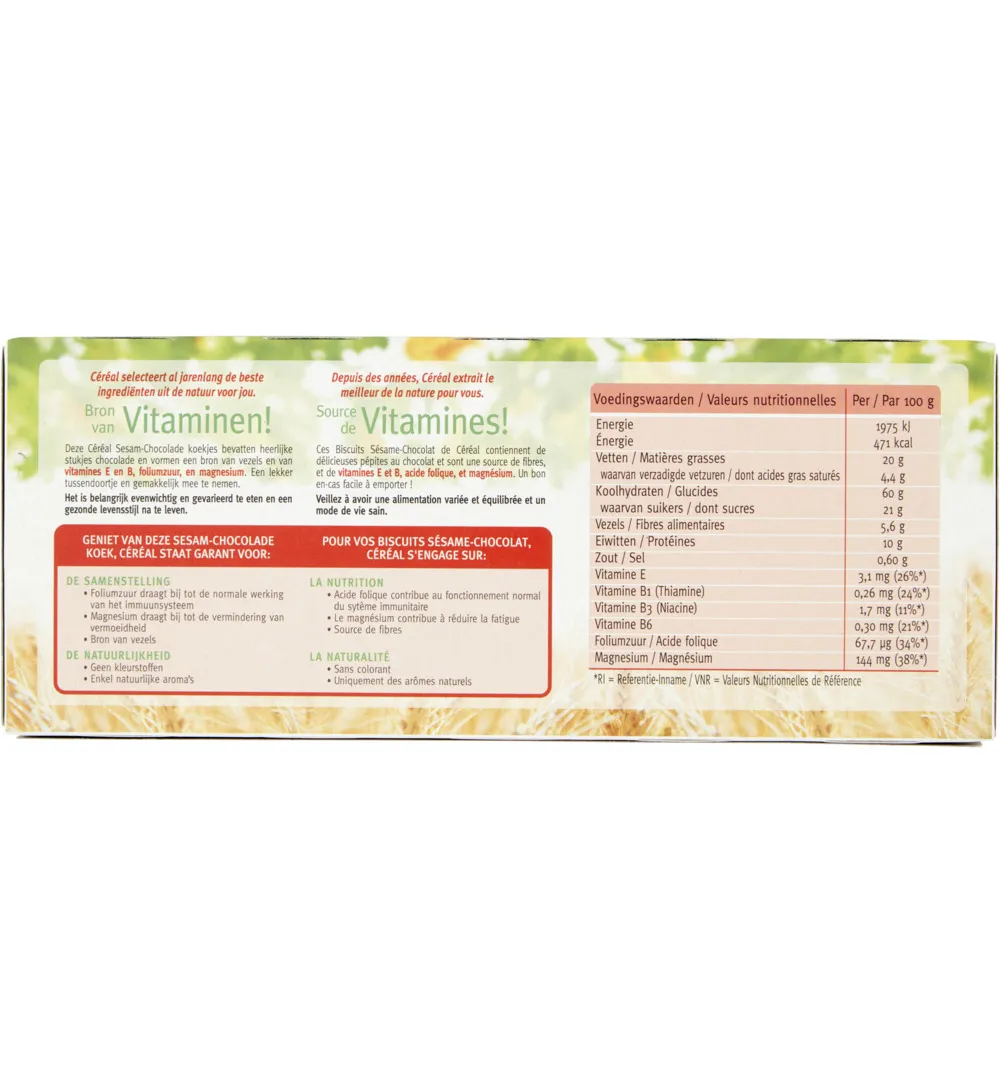 Céréal Koekjes Sesam Chocolade (200 gr)