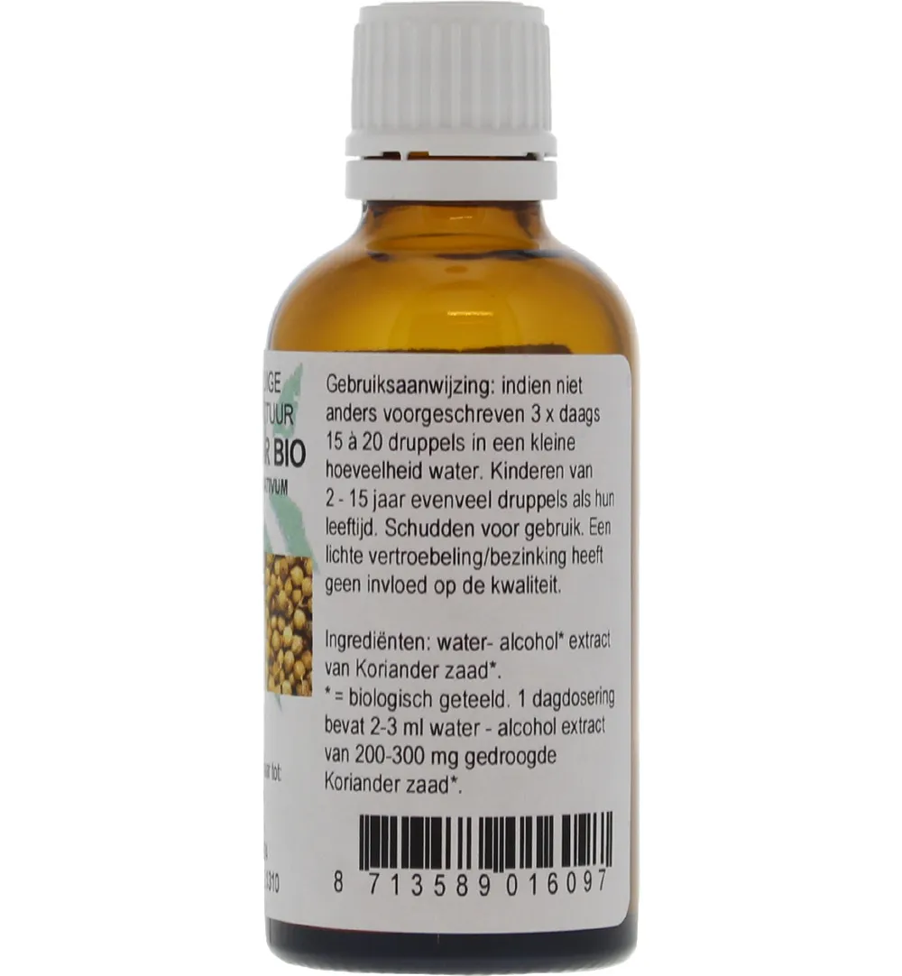 De Cruydhof Coriandrum sativum / koriander tinctuur bio (50 ml) - image 3