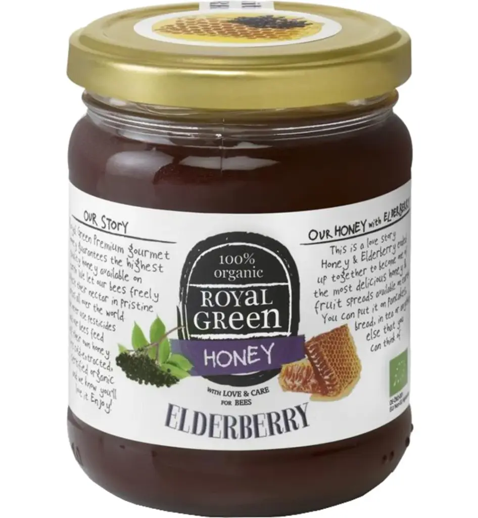 Royal Green Elderberry honey bio (250 gr)