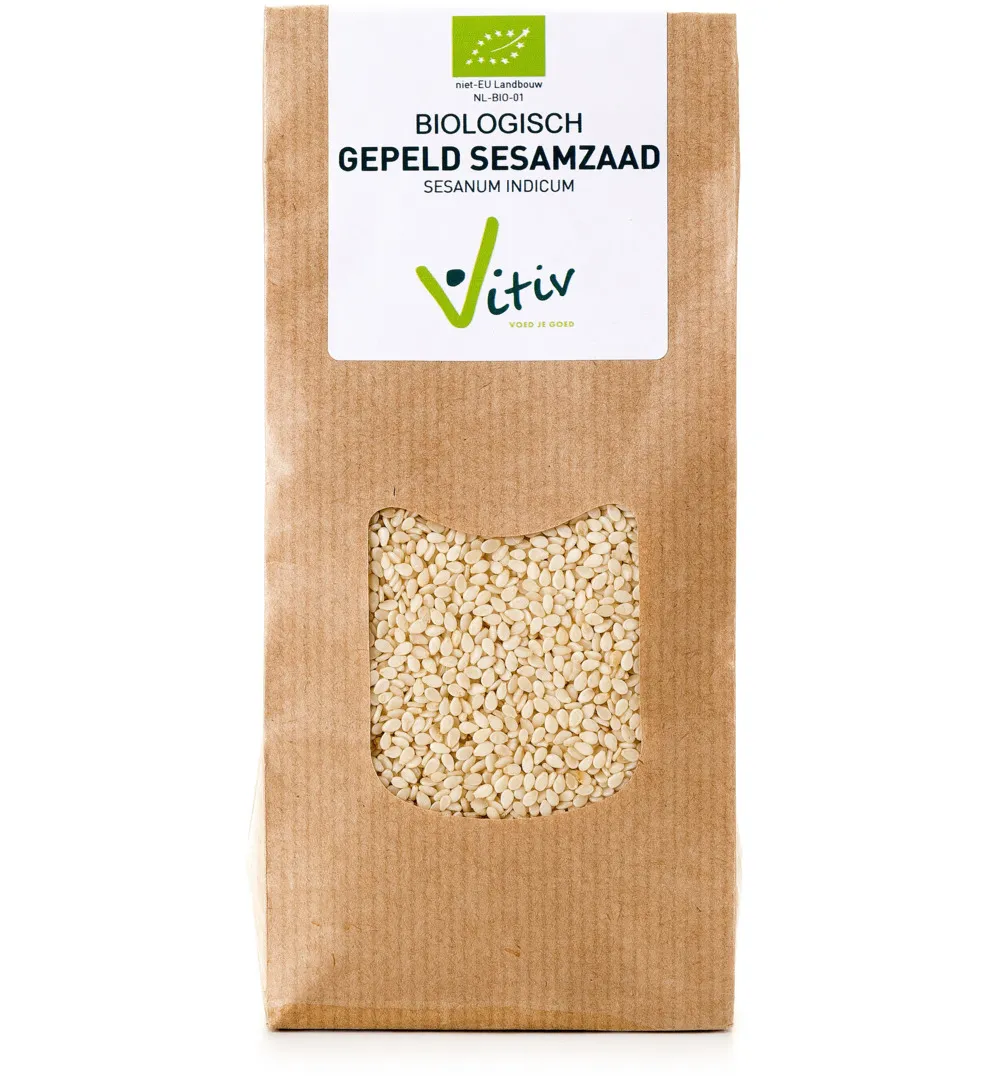 Vitiv Sesamzaad Wit Gepeld Bio (250 gr)