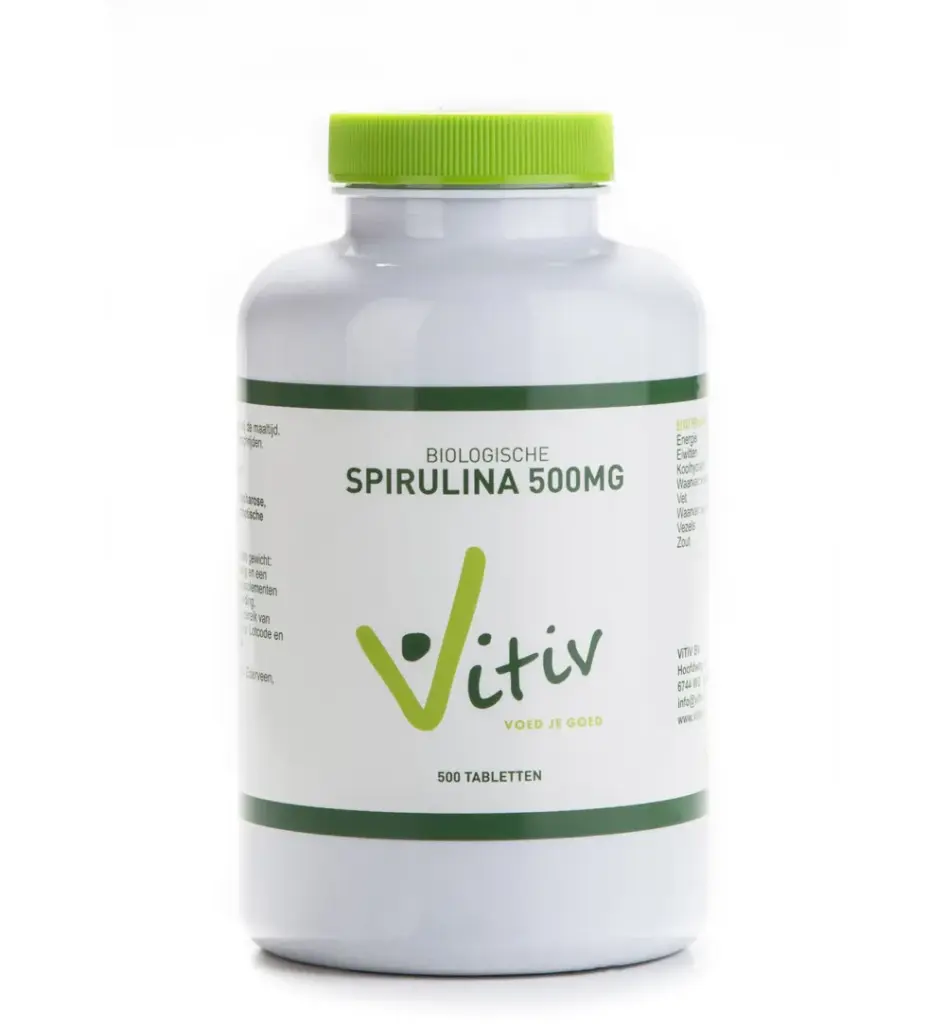 Vitiv Spirulina 500 Mg Bio (500 tabletten)