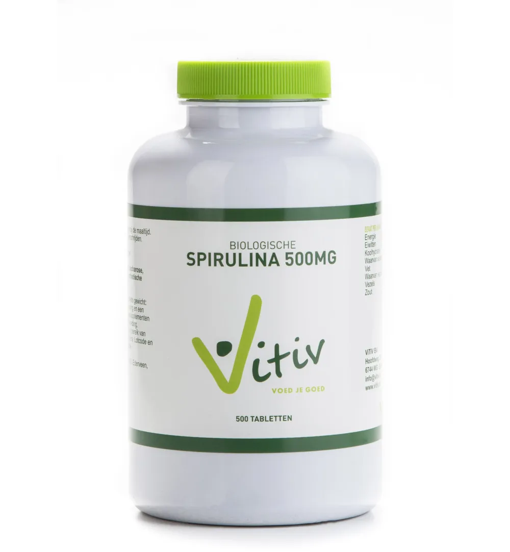 Vitiv Spirulina 500 Mg Bio (500 tabletten)