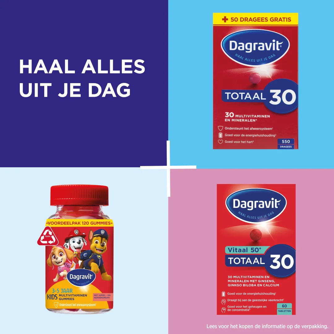 Dagravit Totaal 30 Multivitaminen (500 dragees)