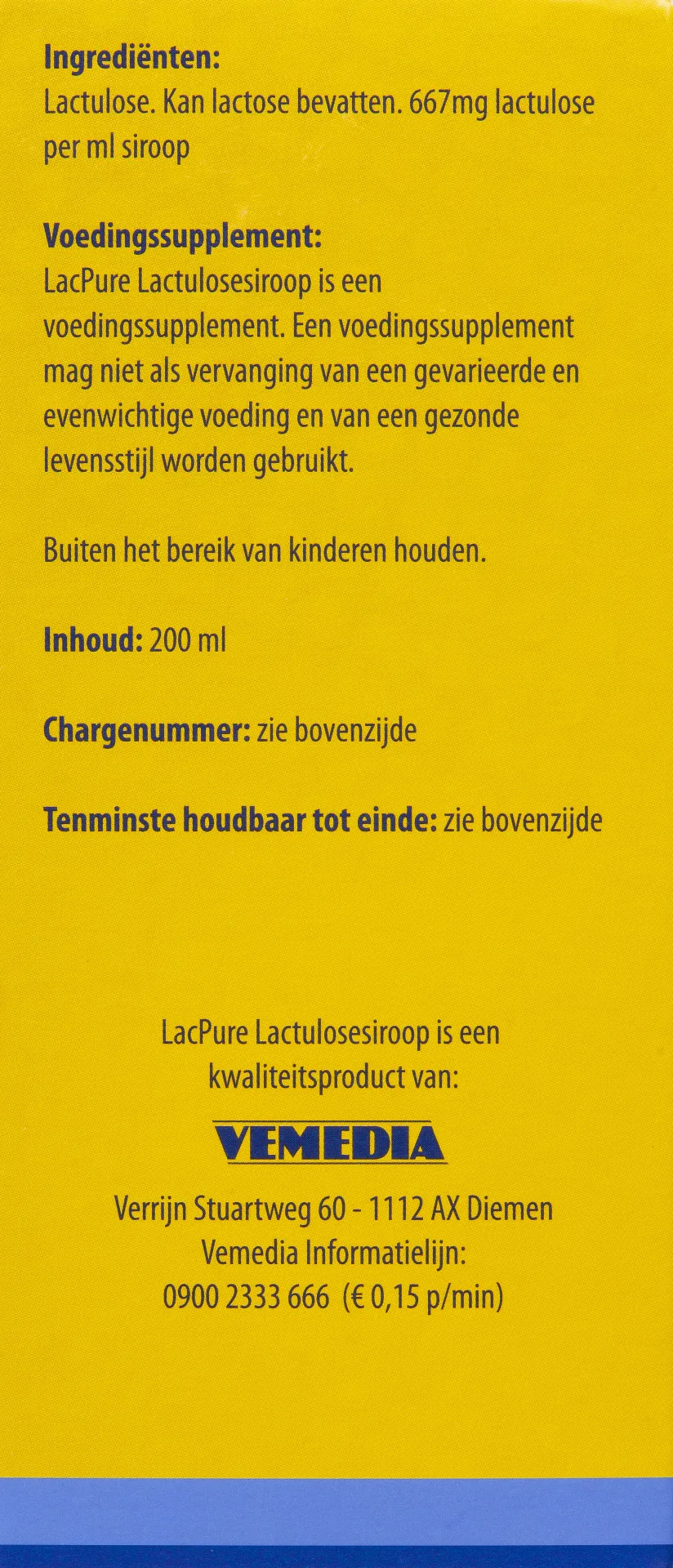 Lacpure Lactulosesiroop (200 ml) - image 2