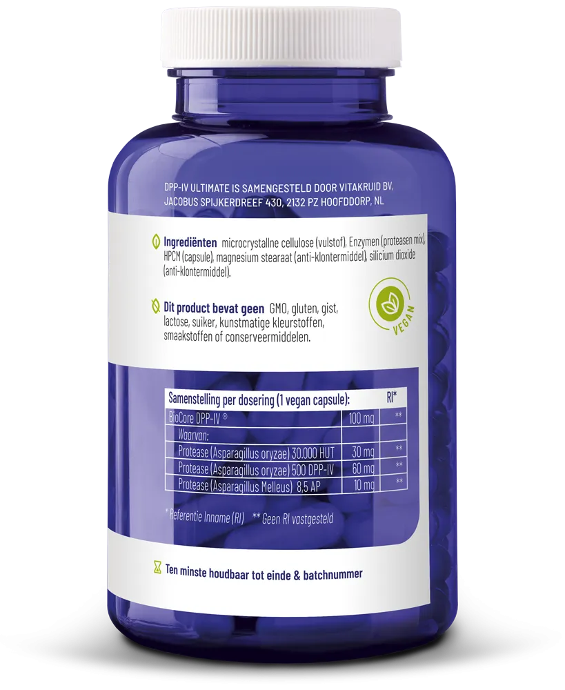 Vitakruid DPP-IV Ultimate Biocore® Optimum Complete Enzymen (180 vega capsules) - image 2