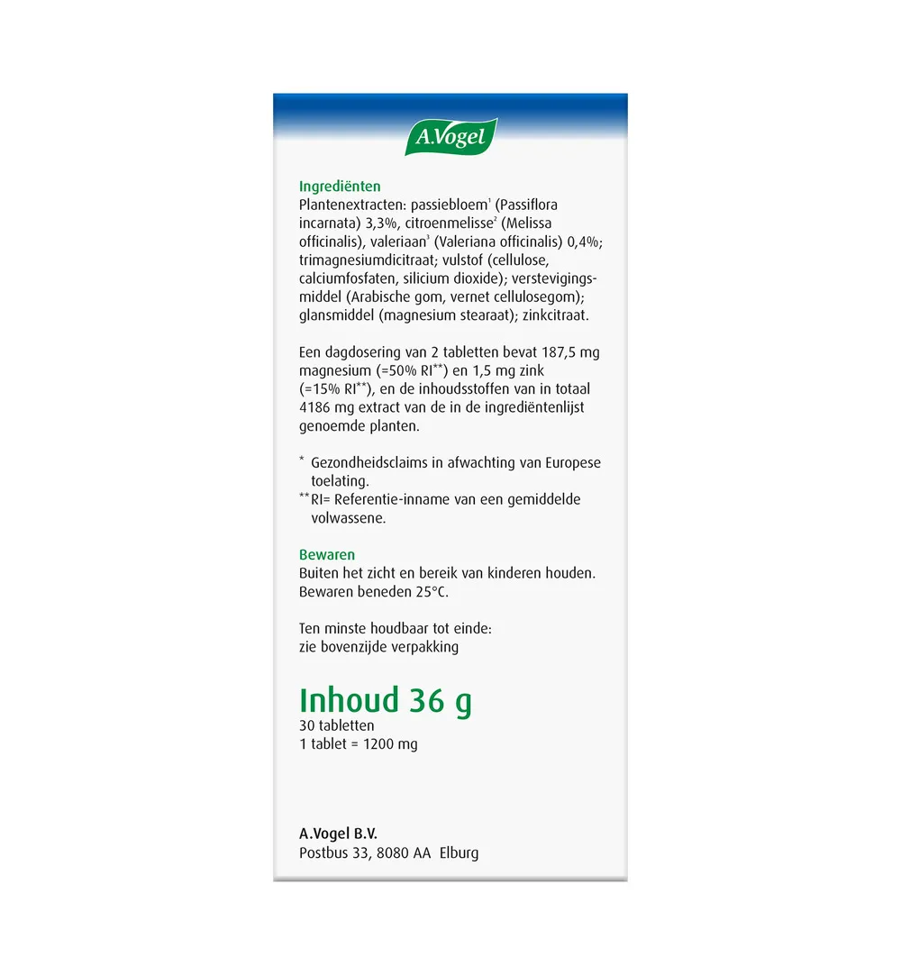 A.Vogel Passiflora rustgevende tabl. stemmingswisselingen (30 tabletten) - image 4