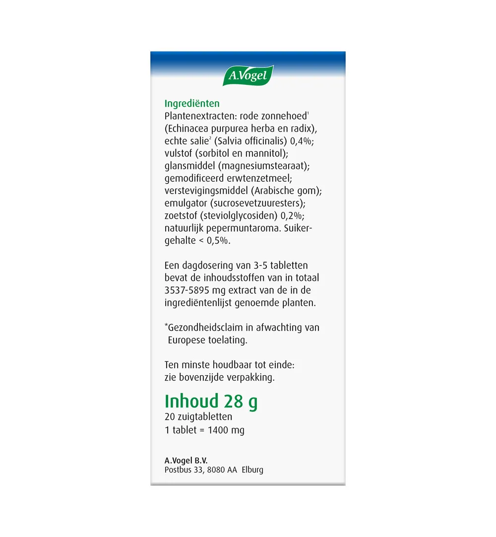 A.Vogel Keel (20 tabletten) - image 4