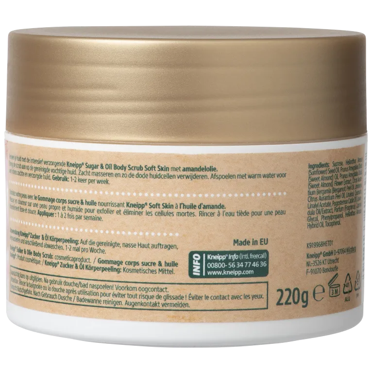 Kneipp Body scrub sugar & oil soft skin (220 gr)