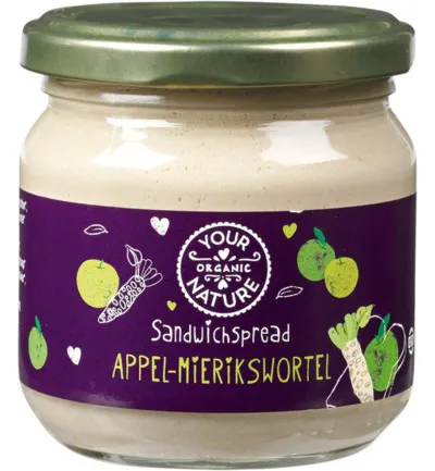 Your Organic Nature Sandwichspread appel mierikswortel bio (180 gr)