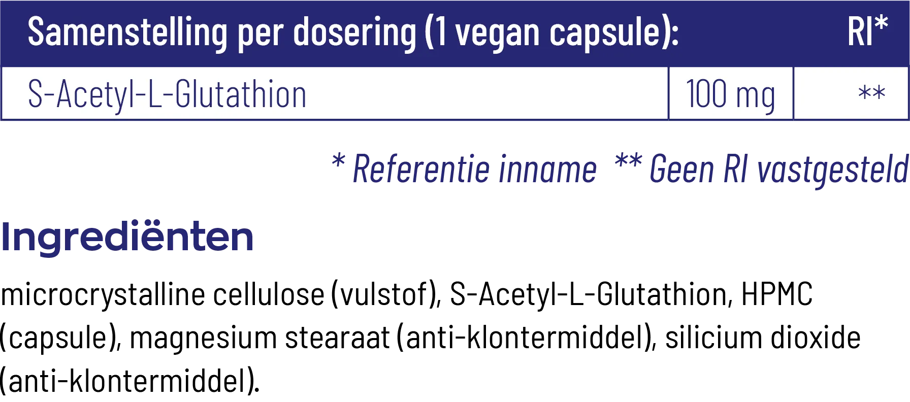 Vitakruid S-Acetyl-L-Glutathion 100 mg (30 vega capsules) - image 3
