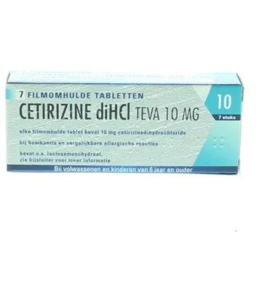 Teva Cetirizine Di Hci 10 Mg (7 tabletten)