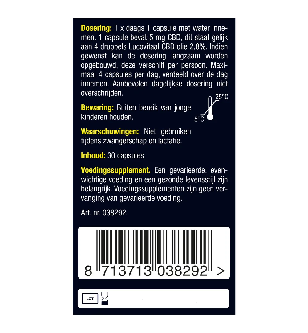 Lucovitaal CBD 5mg (30 capsules) - image 6