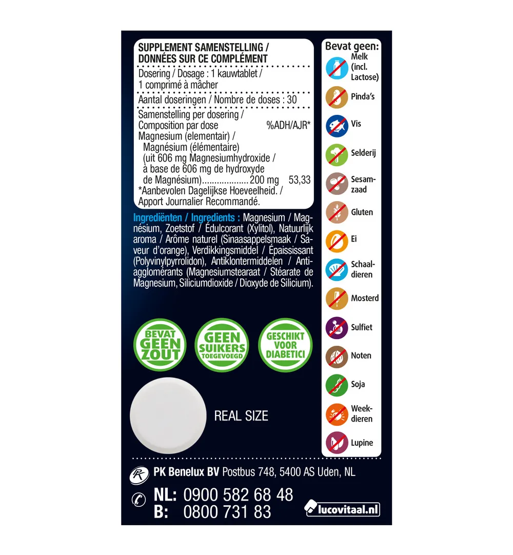 Lucovitaal Pure Marine Magnesium (30 kauwtabletten) - image 2