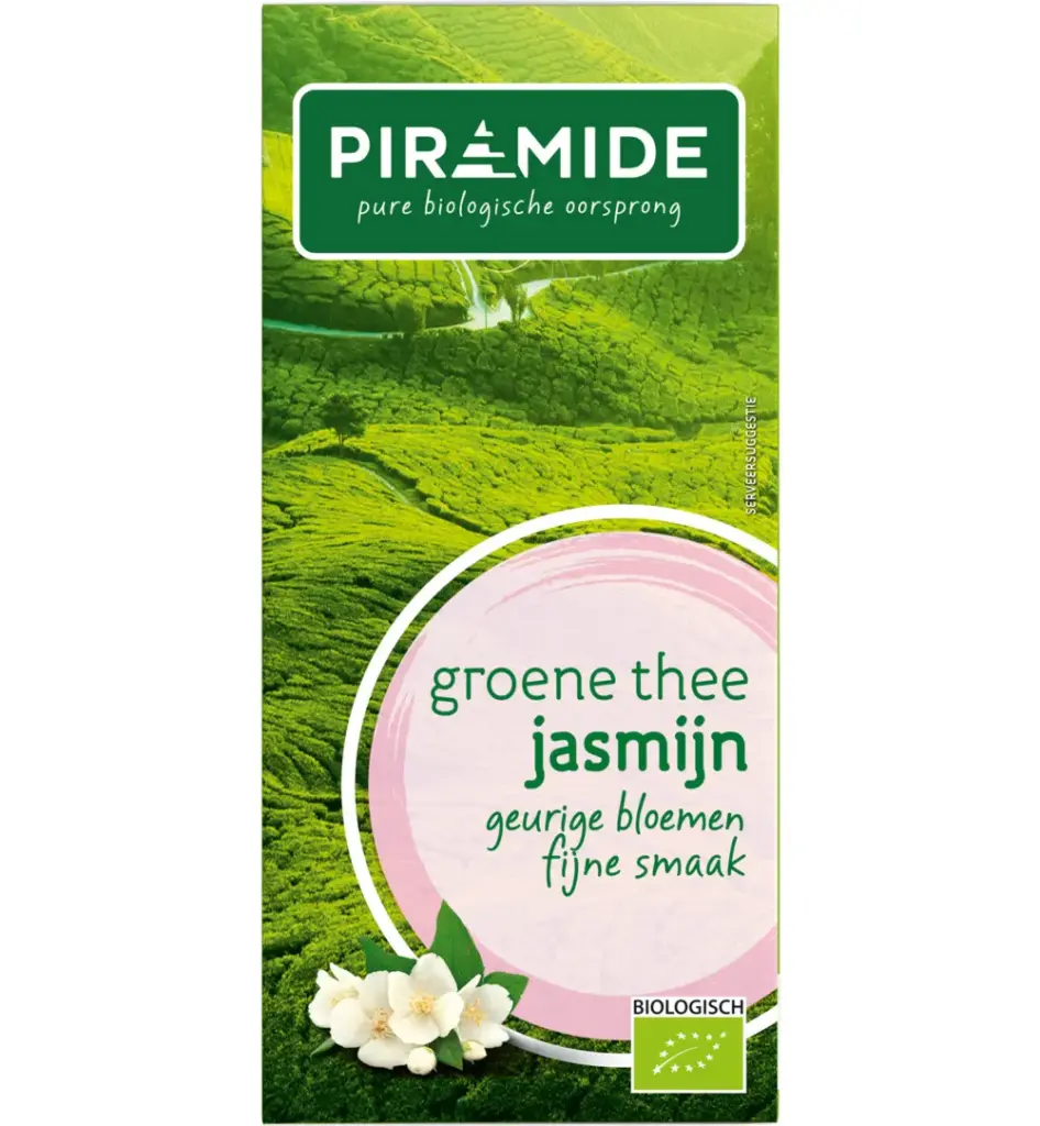 Piramidegroene Thee & Jasmijn Eko Bio (20 stuks)