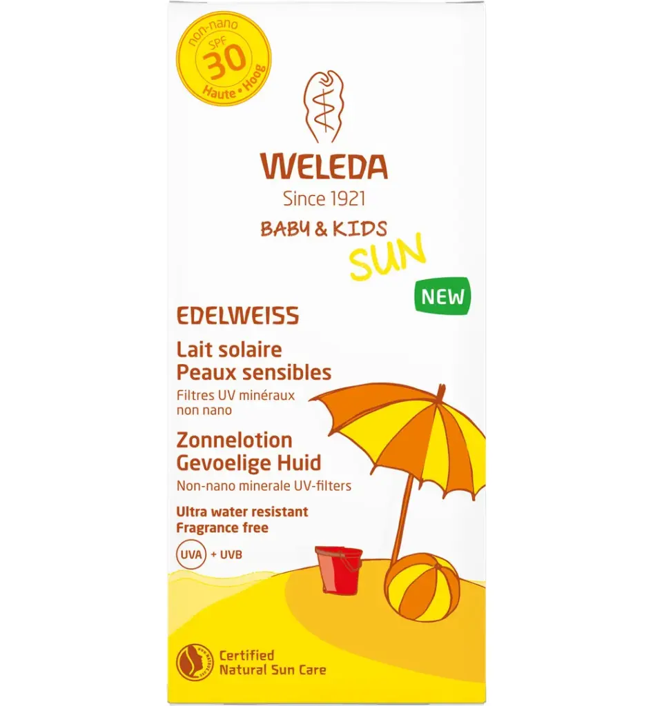 WELEDA Edelweiss zonnelotion gevoelige huid SPF30 (150 ml)