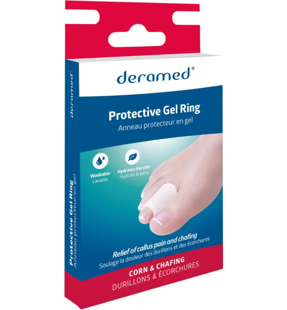Deramed Teenring Gel Beschermend Maat L (2 stuks)