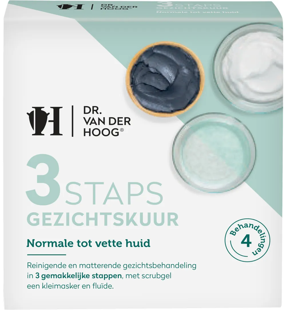 Dr. Van Der Hoog 3 Staps Gezichtskuur Normaal Tot Vette Huid (3 stuks)