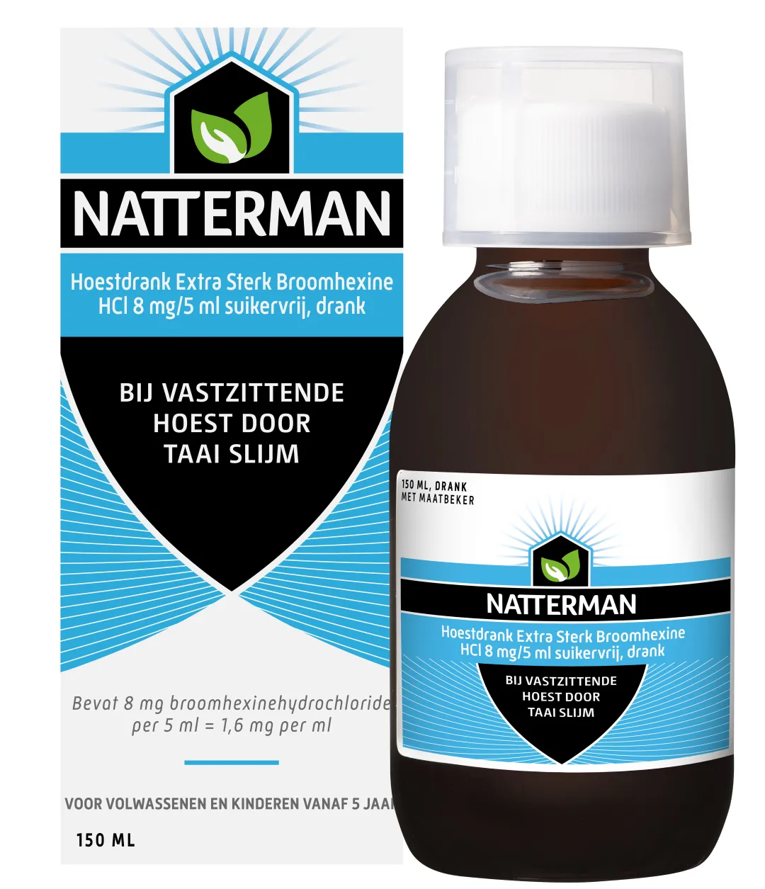 Natterman Hoestdrank extra sterk broomhexine HCl 8mg/5ml (150 ml)