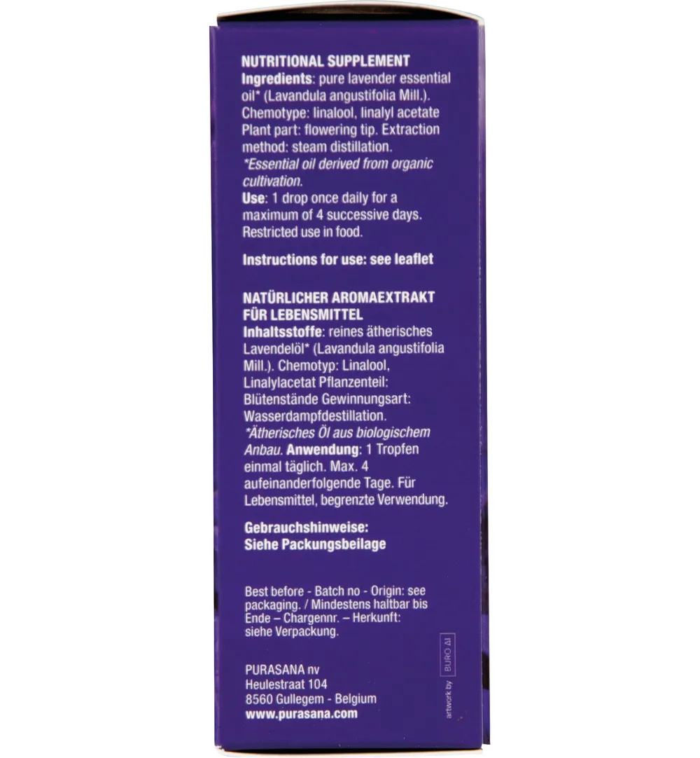 Purasana Lavendel Echte Olie/Huile Lavande Fine Bio (30 ml) - image 2